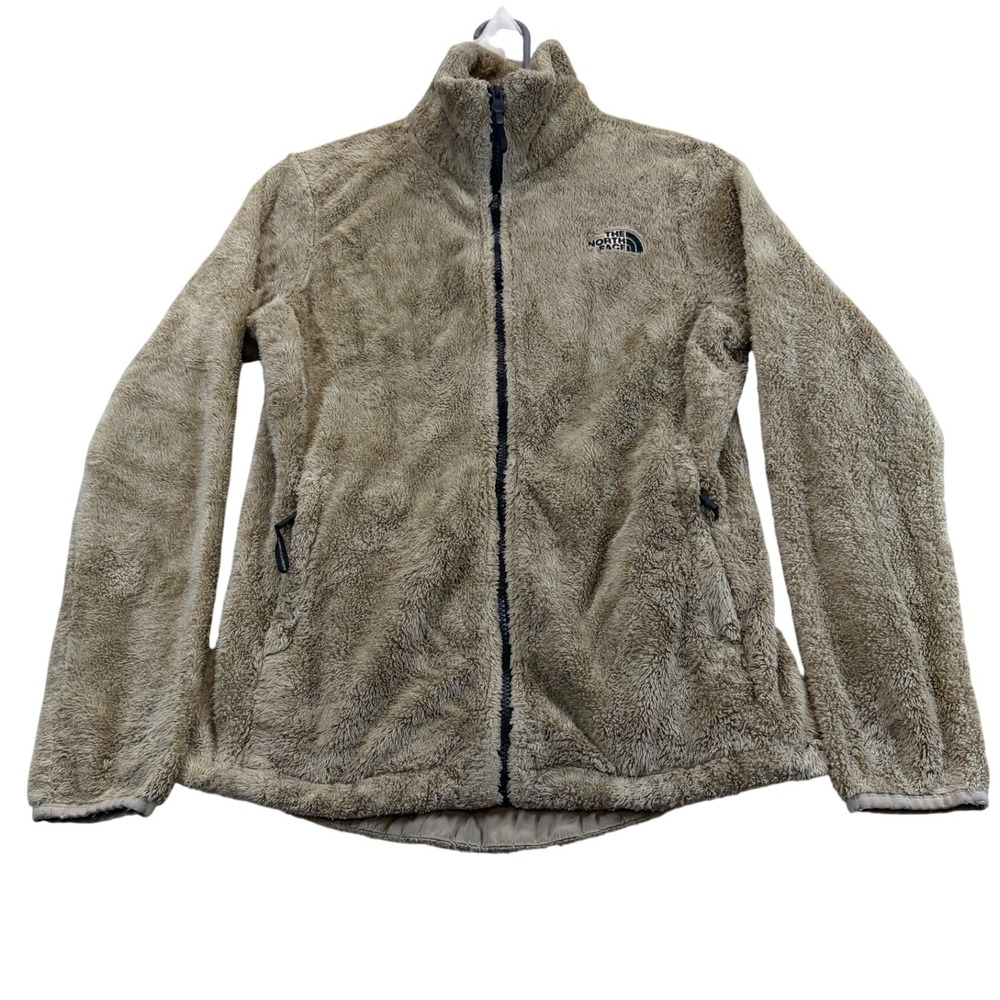 The North Face Fleece Jacket Womens S Tan Osito Full Zip High Pile Soft Warm